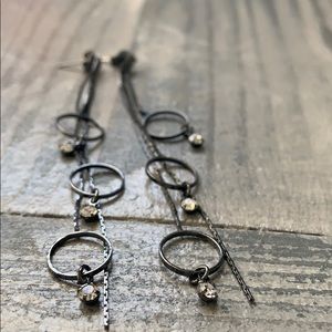 Rhinestone drop earrings